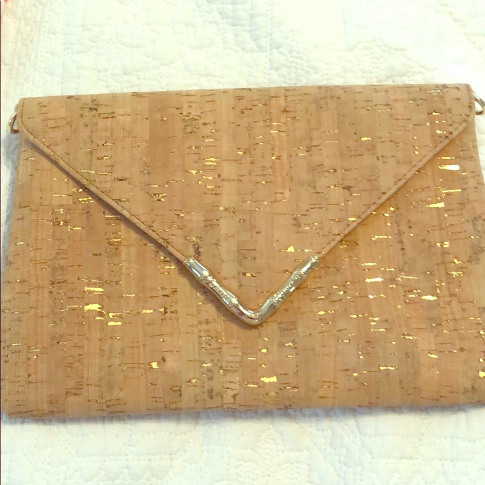 Elaine Turner cork clutch